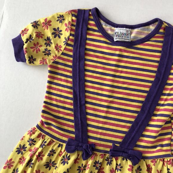 Vintage Classic Pieces Yellow Floral Dress - Picture 4 of 7